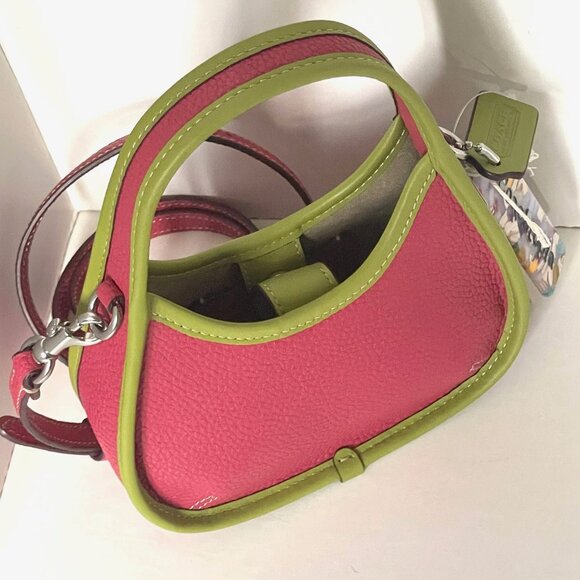 Coach Coachtopia Mini Ergo Bag CO662 Strawberry Haze Leather 90s Crossbody - Picture 2 of 8